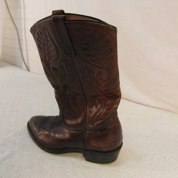 sZ8 RED WING SHOES LEATHER GOOD YEAR SOLE BROWN COWBOY LEFT BOOT ONLY NM 33212 main image 12